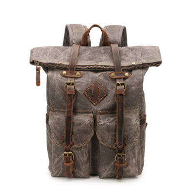 Mitchell – Vintage-Reiserucksack aus gewachstem Canvas