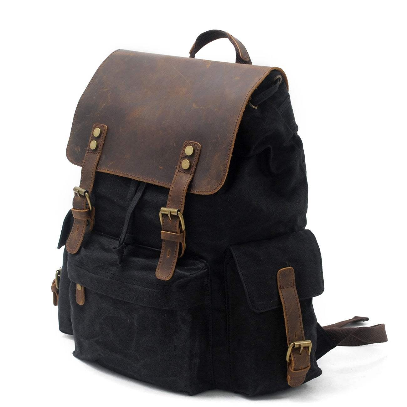 Jacob – Vintage-Rucksack aus gewachstem Canvas