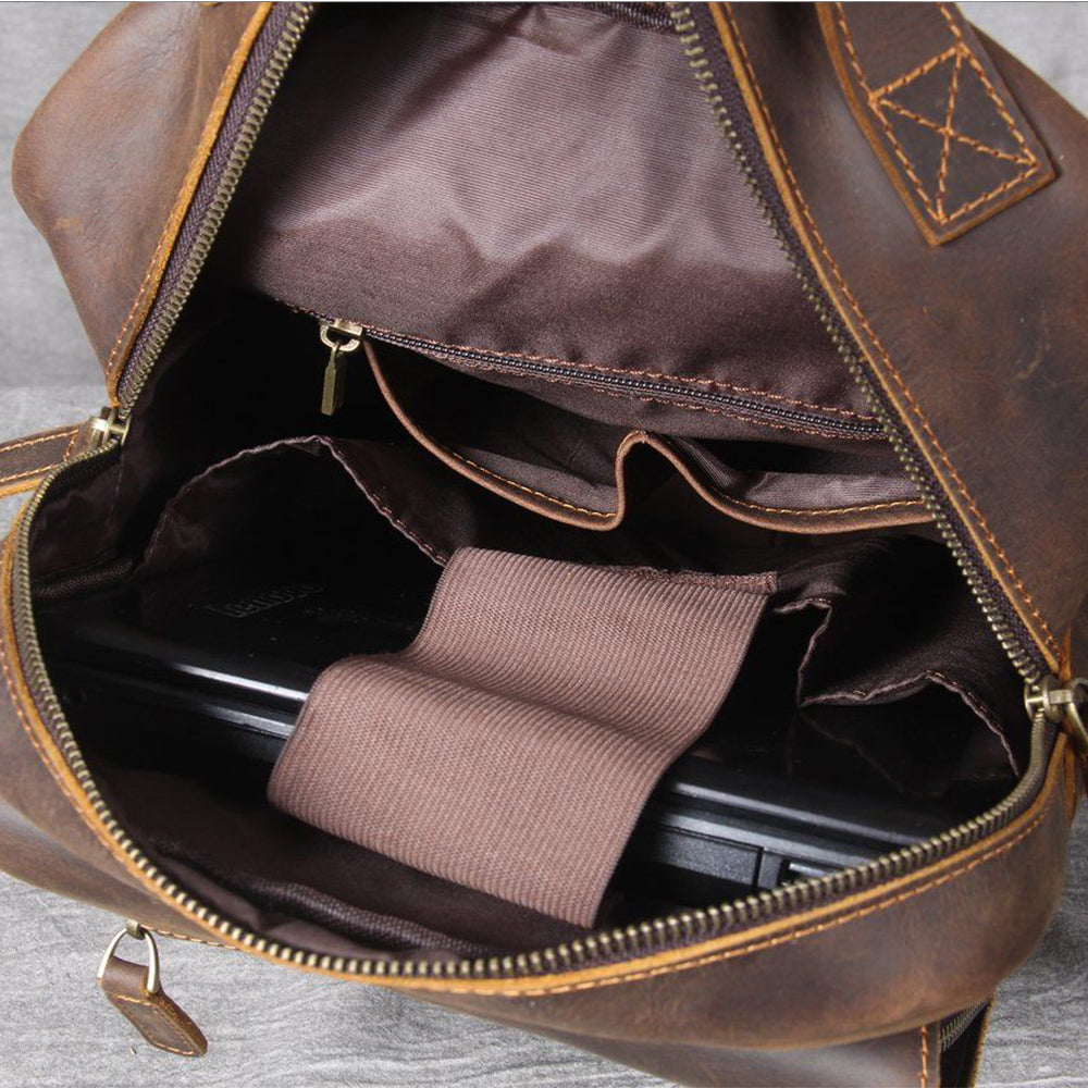 Jason – Premium-Lederrucksack in Cognac-Farbe