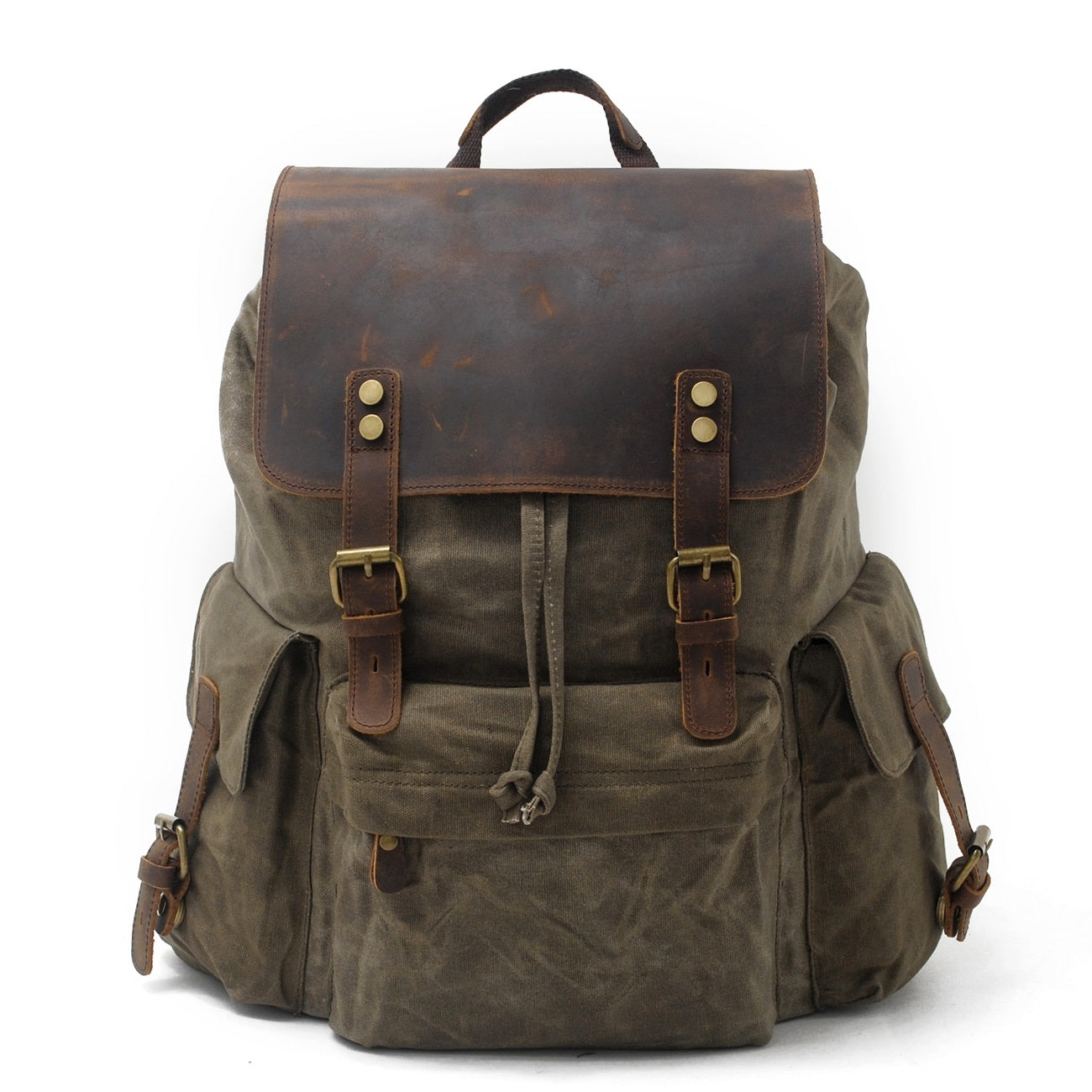 Jacob – Vintage-Rucksack aus gewachstem Canvas