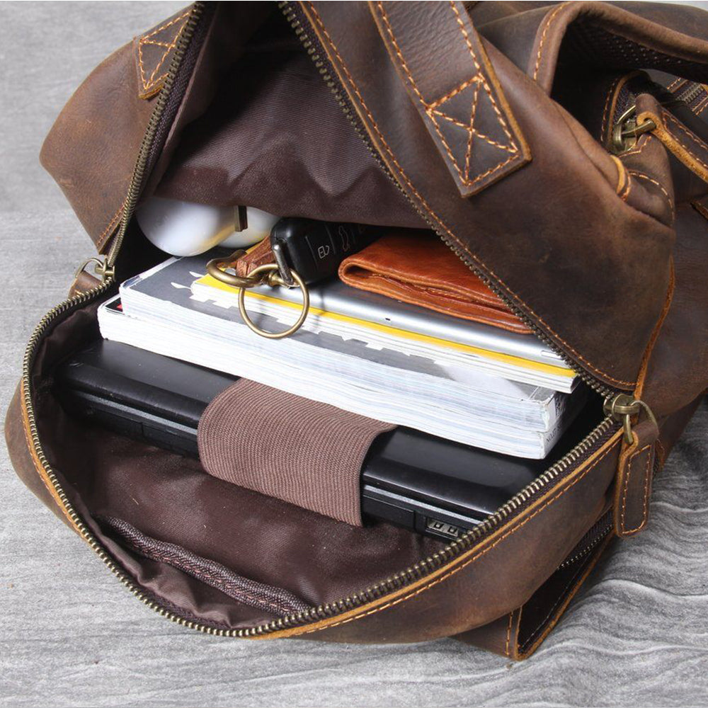 Jason – Premium-Lederrucksack in Cognac-Farbe