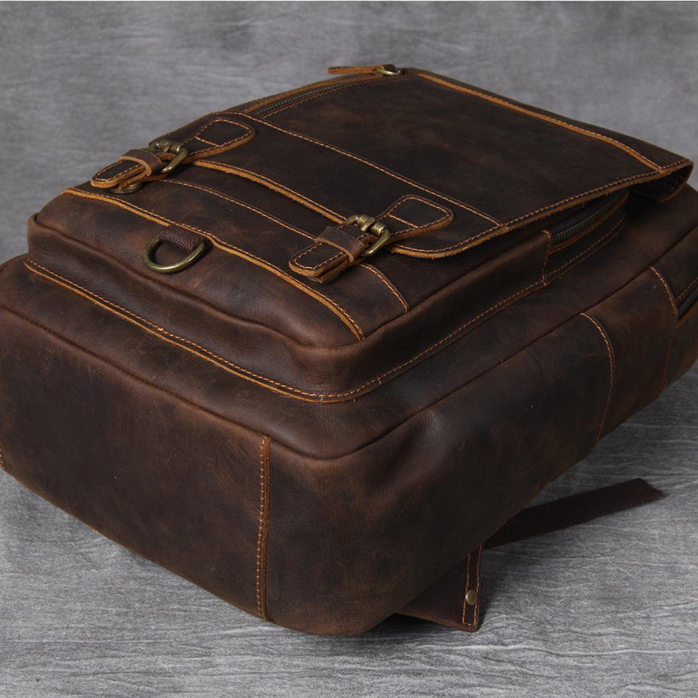 Jason – Premium-Lederrucksack in Cognac-Farbe