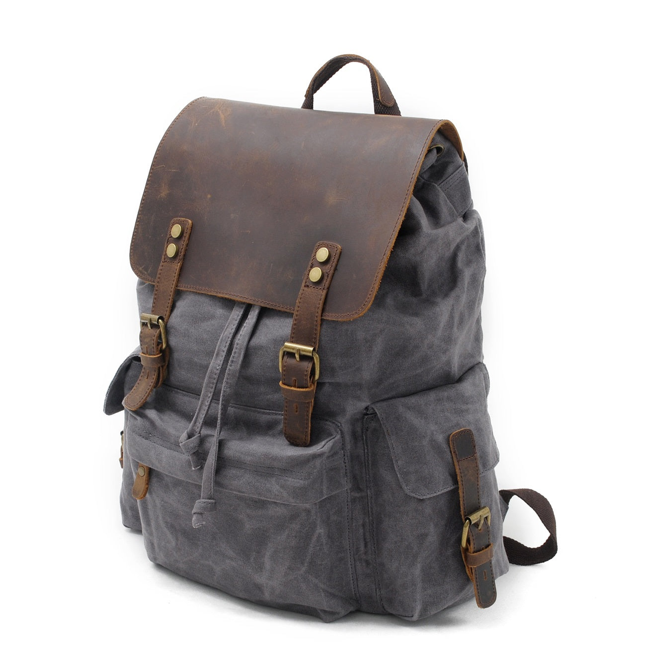 Jacob – Vintage-Rucksack aus gewachstem Canvas