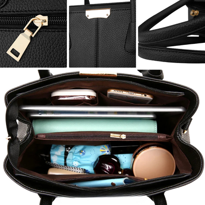 Selene - Elegant Structured Tote Handbag With Detachable Shoulder Strap