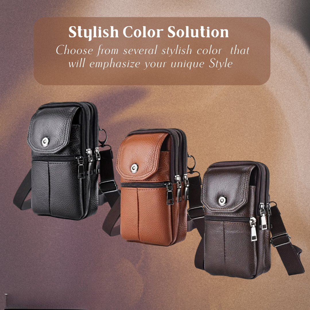 Robert - Compact Leather Crossbody Bag for Travel and Daily Use
