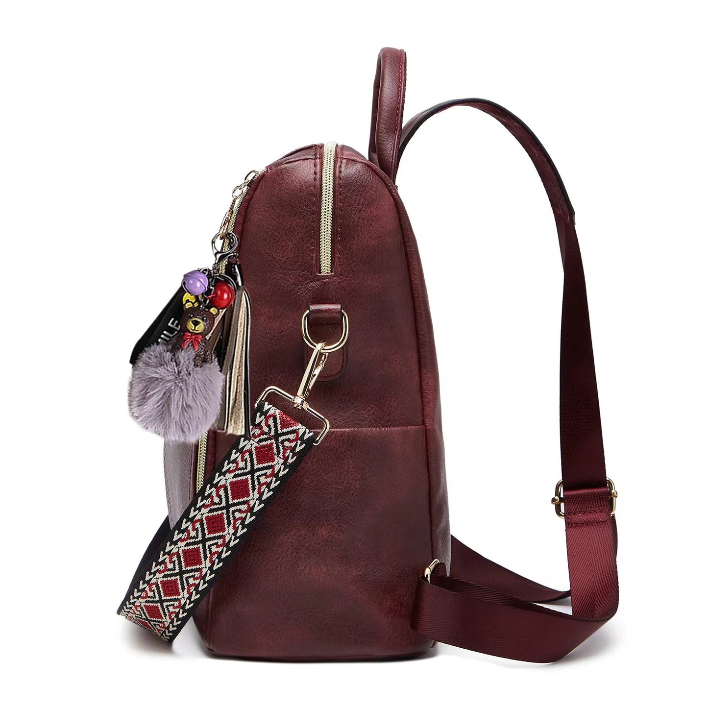 Luxury Leather 2-in-1 Convertible Backpack + Free Pouch