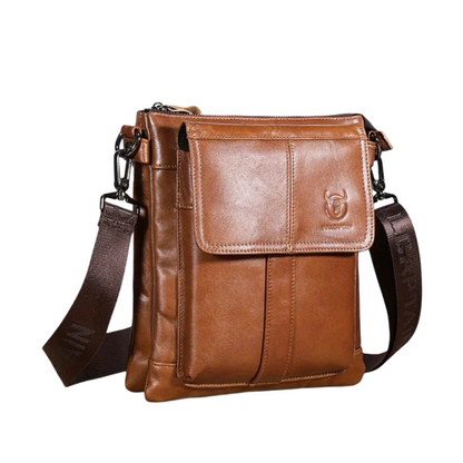 Nathan - Slim Leather Crossbody with Flap Pocket Design