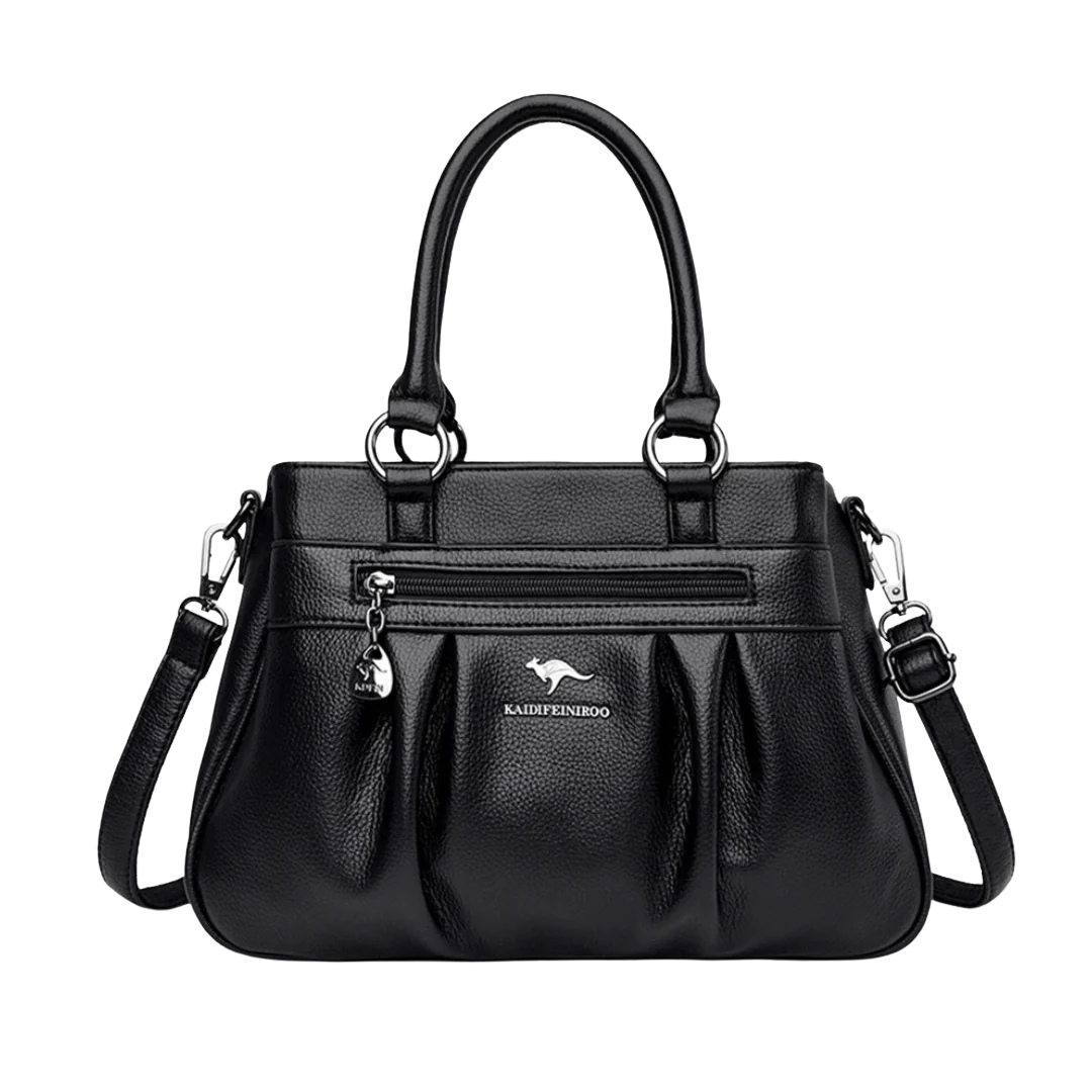 Clara - Elegant Pleated Tote Handbag With Shoulder Strap