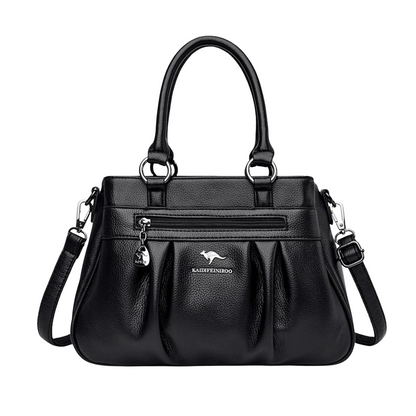 Clara - Elegant Pleated Tote Handbag With Shoulder Strap