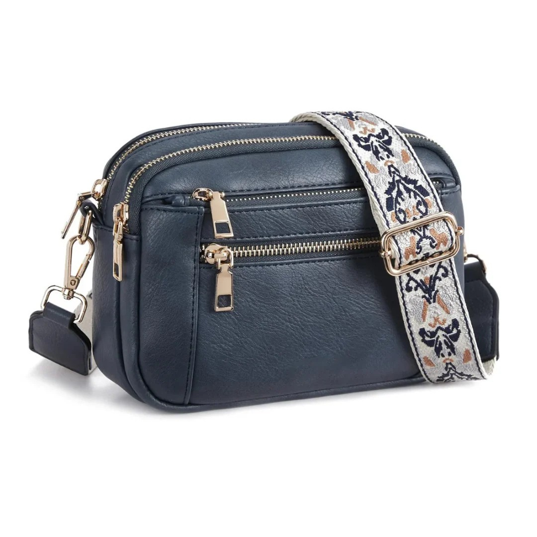 Nora - Chic Crossbody Shoulder Bag With Floral Strap