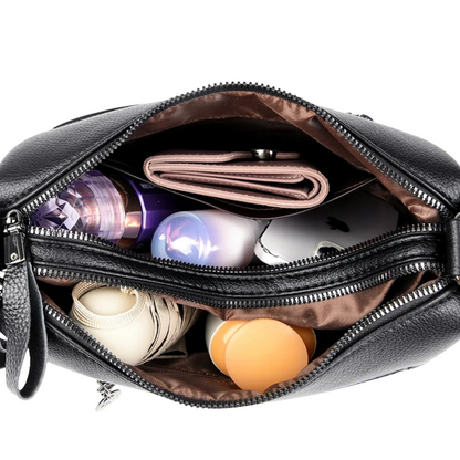 Riley - Classic Everyday Crossbody Bag With Front Zippers