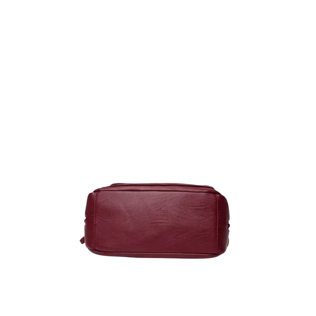 Marina - Vintage Crossbody Shoulder Bag With Layered Flap Design