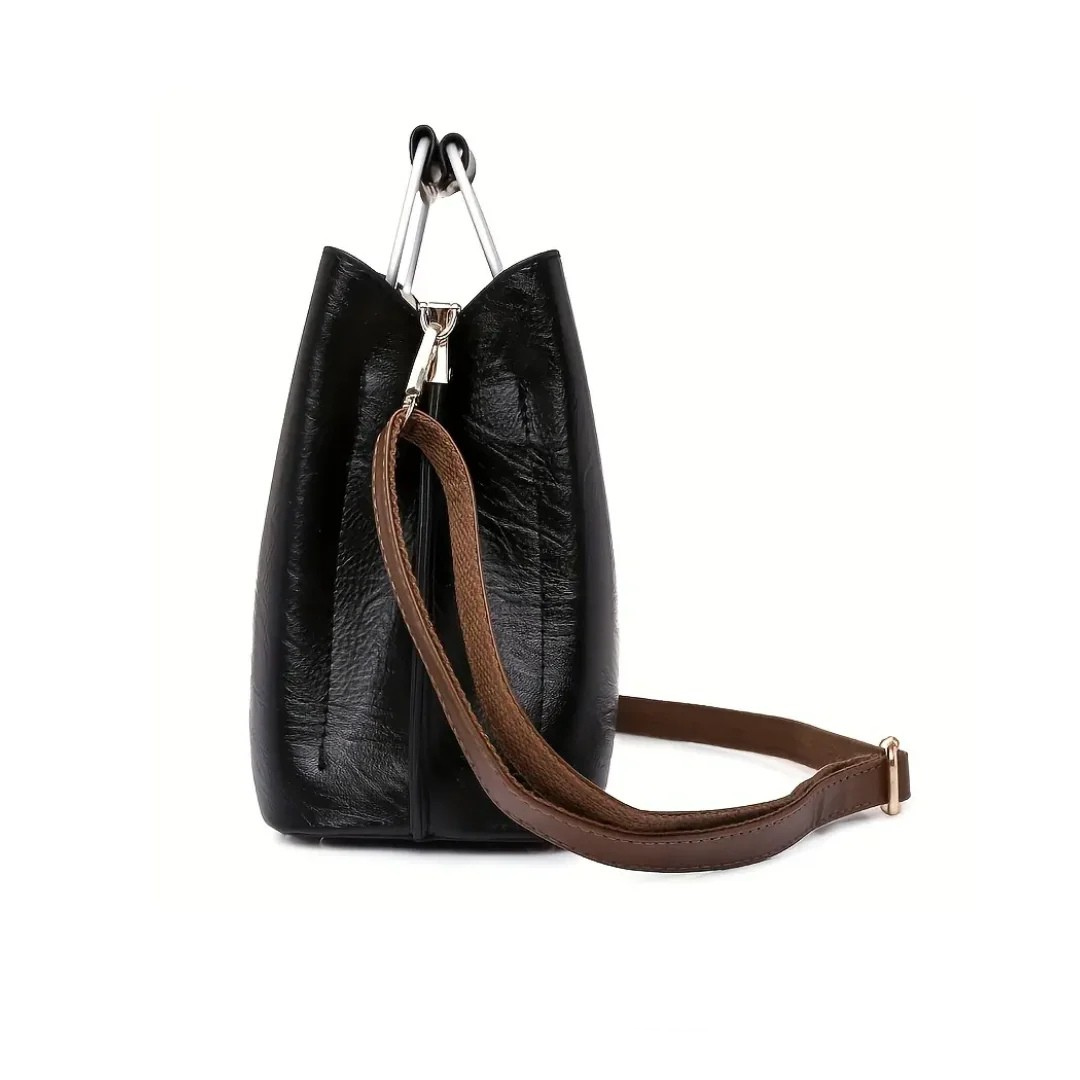 Rosa - Chic Dual Handle Handbag With Crossbody Strap