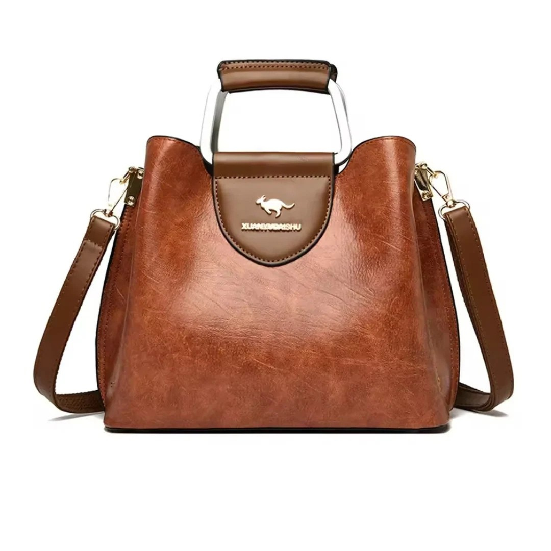 Rosa - Chic Dual Handle Handbag With Crossbody Strap