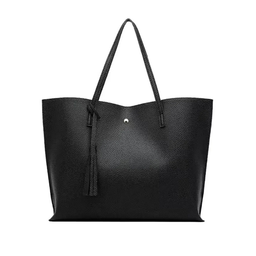 Tessa - Classic Large Tote Shoulder Bag With Tassel Detail