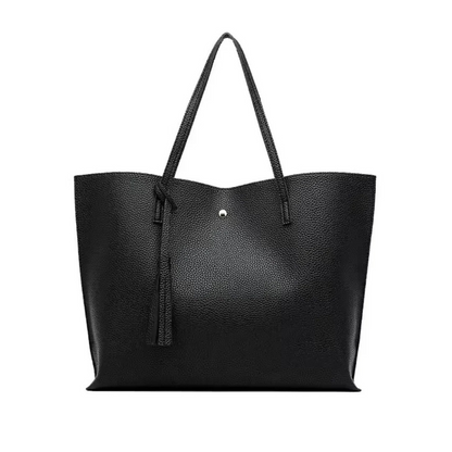 Tessa - Classic Large Tote Shoulder Bag With Tassel Detail
