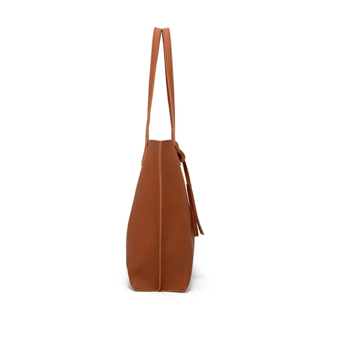 Tessa - Classic Large Tote Shoulder Bag With Tassel Detail