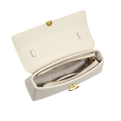 Vera - Elegant Top-Handle Shoulder Bag With Gold Accent Clasp