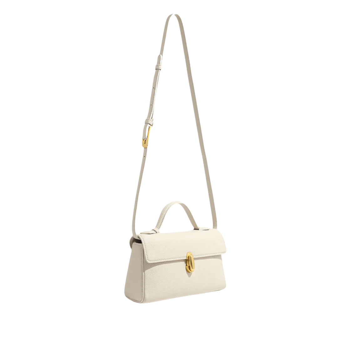 Vera - Elegant Top-Handle Shoulder Bag With Gold Accent Clasp