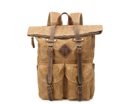 Mitchell – Vintage-Reiserucksack aus gewachstem Canvas