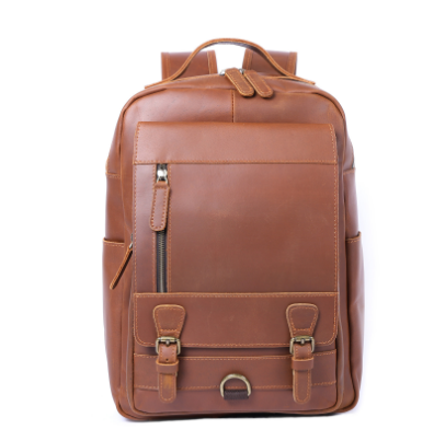 Jason – Premium-Lederrucksack in Cognac-Farbe
