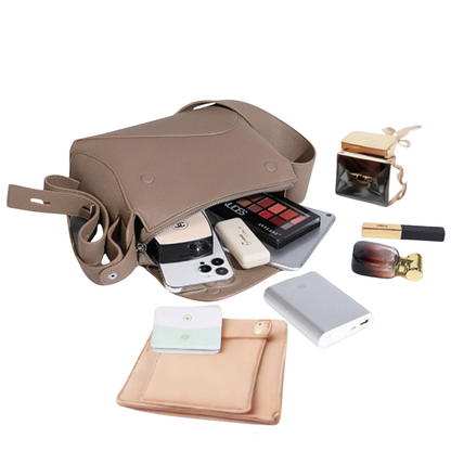 Arden - Modern Sculpted Shoulder Bag With Asymmetrical Flap Design