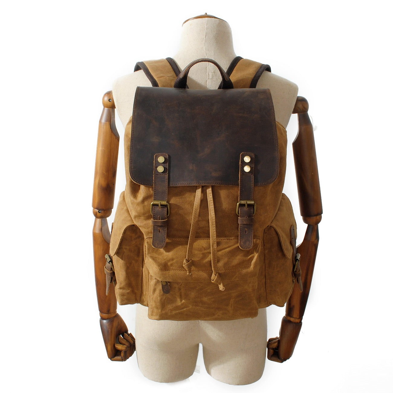Jacob – Vintage-Rucksack aus gewachstem Canvas