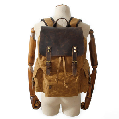 Jacob – Vintage-Rucksack aus gewachstem Canvas