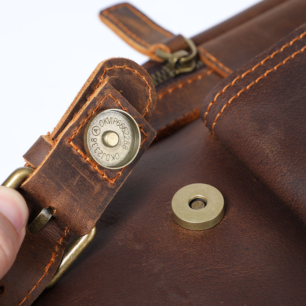 Charles - Men’s Leather Laptop Backpack