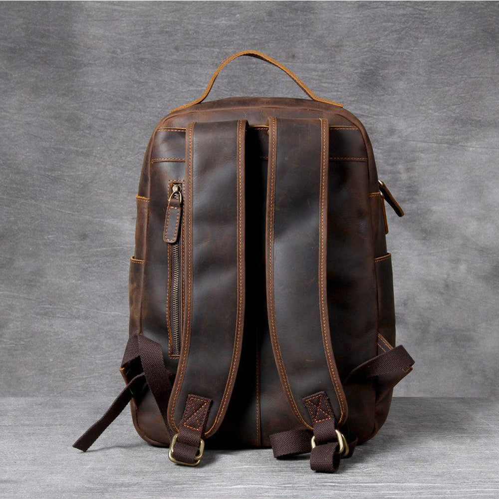 Jason – Premium-Lederrucksack in Cognac-Farbe
