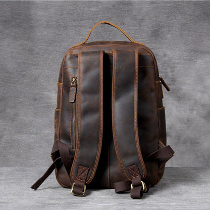 Jason – Premium-Lederrucksack in Cognac-Farbe