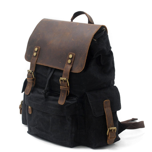 Jacob – Vintage-Rucksack aus gewachstem Canvas