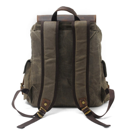 Jacob – Vintage-Rucksack aus gewachstem Canvas