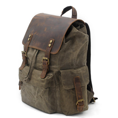 Jacob – Vintage-Rucksack aus gewachstem Canvas