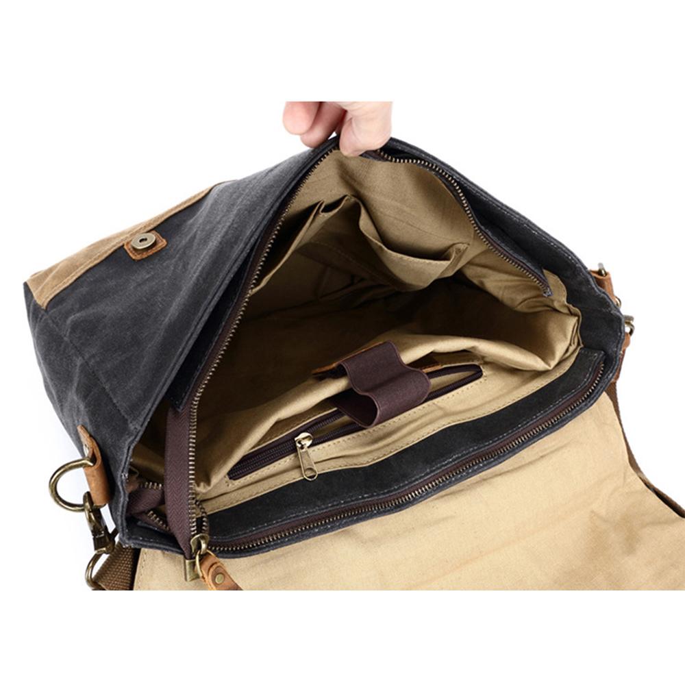 Jack - Water-Resistant Waxed Canvas Messenger Bag
