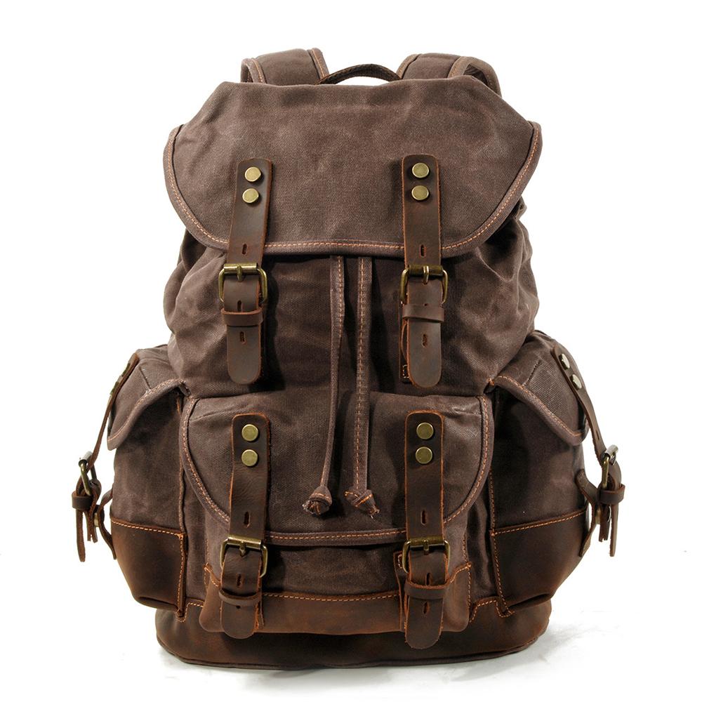 John - Heavy-Duty Canvas Hiking Backpack