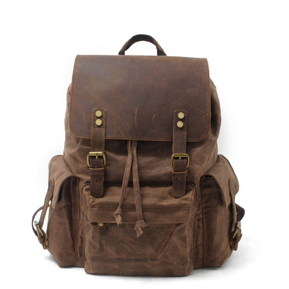 Jacob – Vintage-Rucksack aus gewachstem Canvas