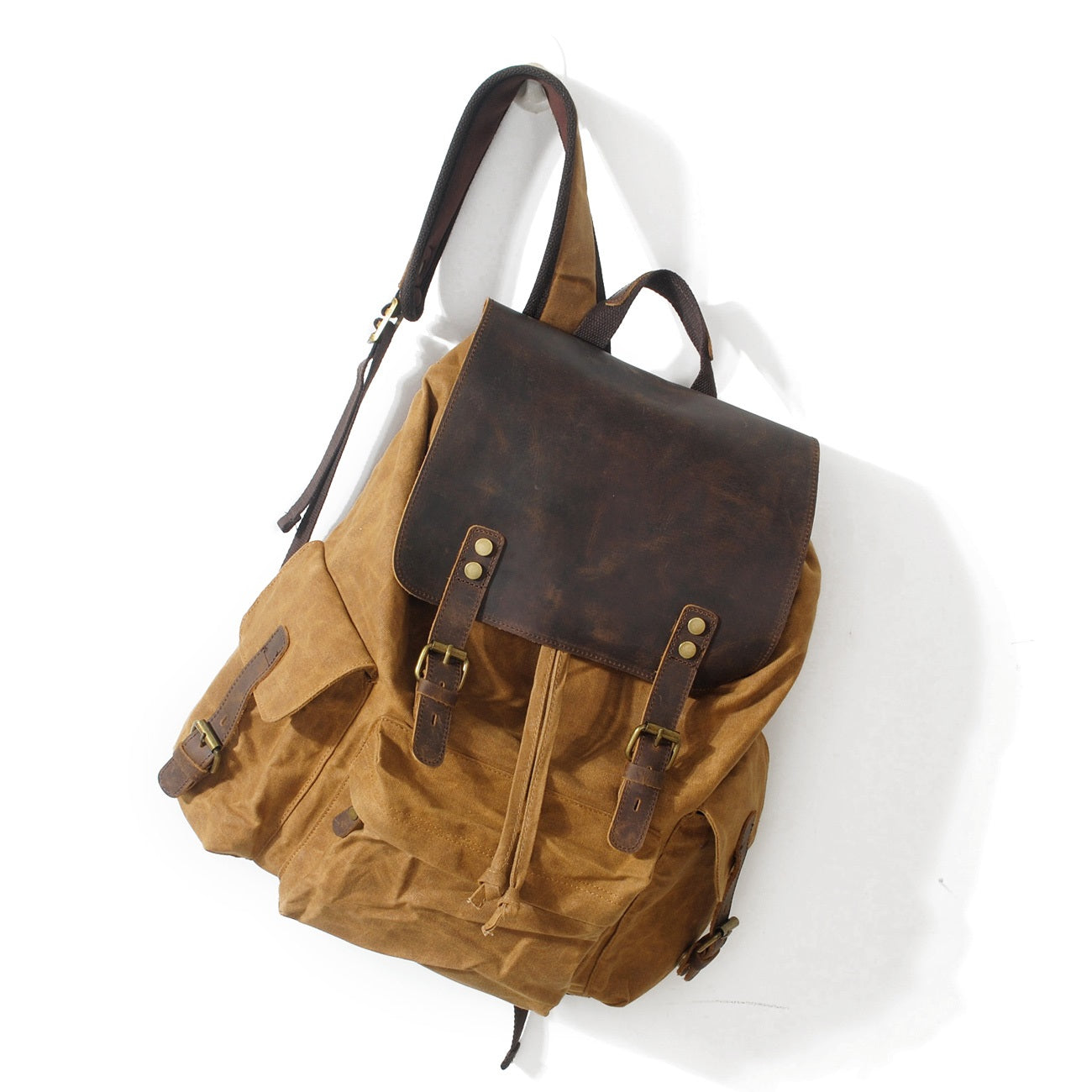 Jacob – Vintage-Rucksack aus gewachstem Canvas