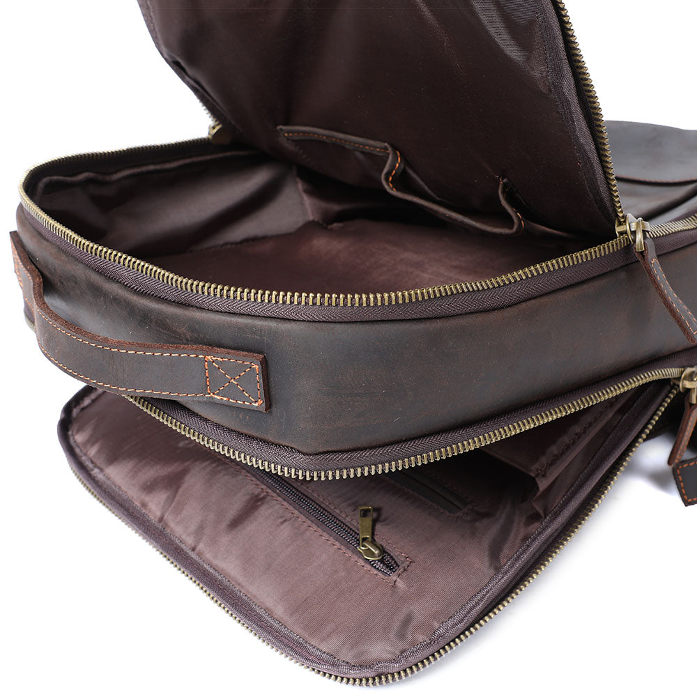 Andrew - Men’s Leather Laptop Rucksack