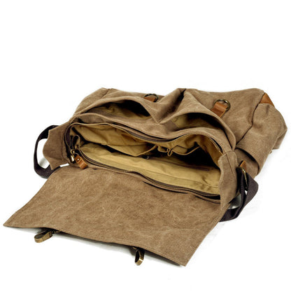 Scott – Umhängetasche aus gewachstem Canvas und Leder