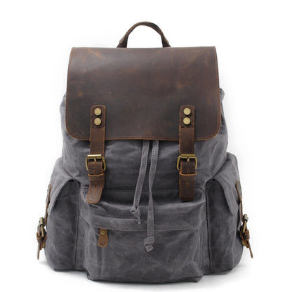 Jacob – Vintage-Rucksack aus gewachstem Canvas
