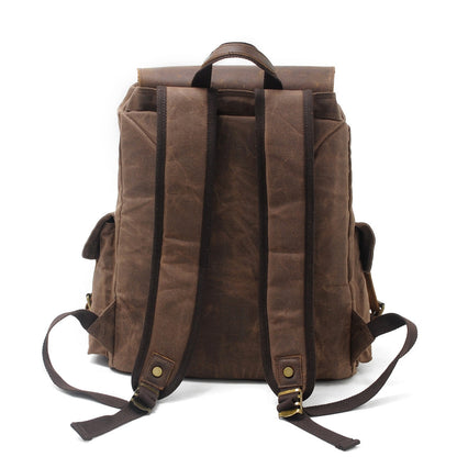 Jacob – Vintage-Rucksack aus gewachstem Canvas