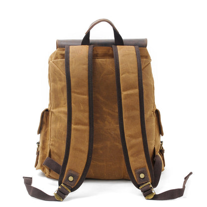 Jacob – Vintage-Rucksack aus gewachstem Canvas