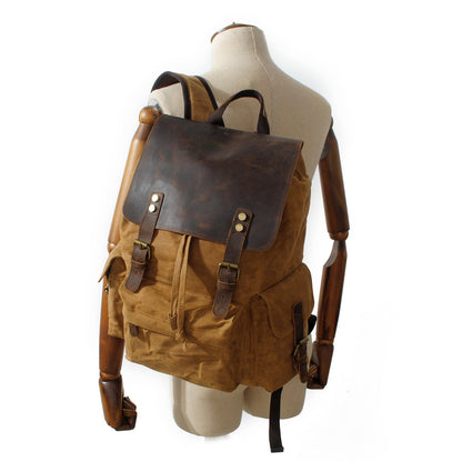 Jacob – Vintage-Rucksack aus gewachstem Canvas