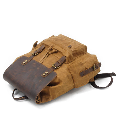 Jacob – Vintage-Rucksack aus gewachstem Canvas