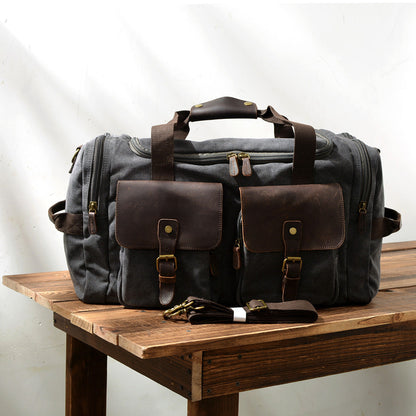 David - Mens Canvas Leather Duffle Bags